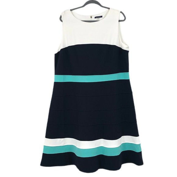 Tommy Hilfiger Dresses & Skirts - Tommy Hilfiger Fit & Flare Dress Stripe Sleevelese